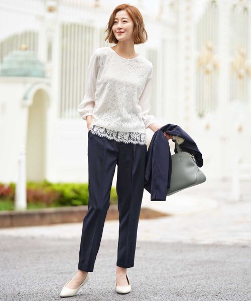 セール】【4点セット】〈テーパードパンツ〉ノーカラージャケット  