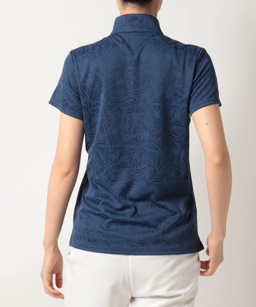 Munsingwear(マンシングウェア)/リーフ柄ジップアップ半袖シャツ【アウトレット】/img02