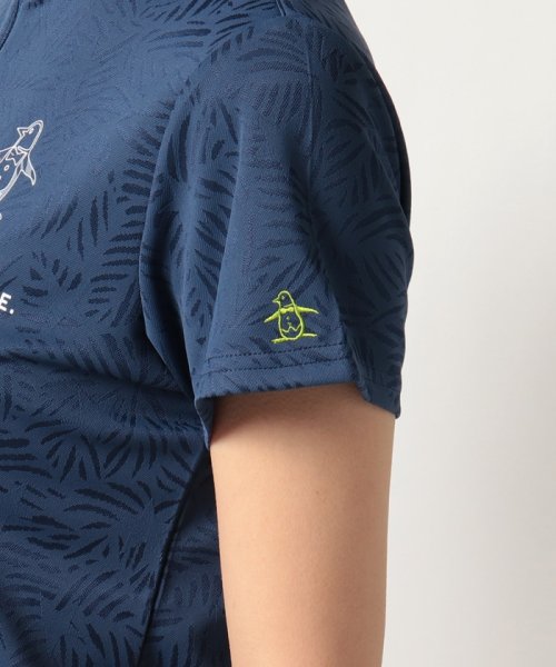 Munsingwear(マンシングウェア)/リーフ柄ジップアップ半袖シャツ【アウトレット】/img04