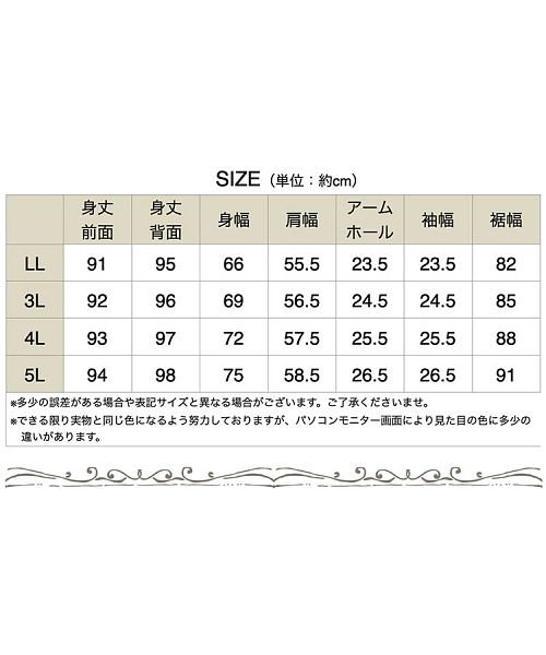 GOLD JAPAN(ゴールドジャパン)/大きいサイズ レディース ビッグサイズ ボタニカル刺繍チュニック/img18