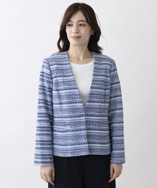 ノーカラージャケット 