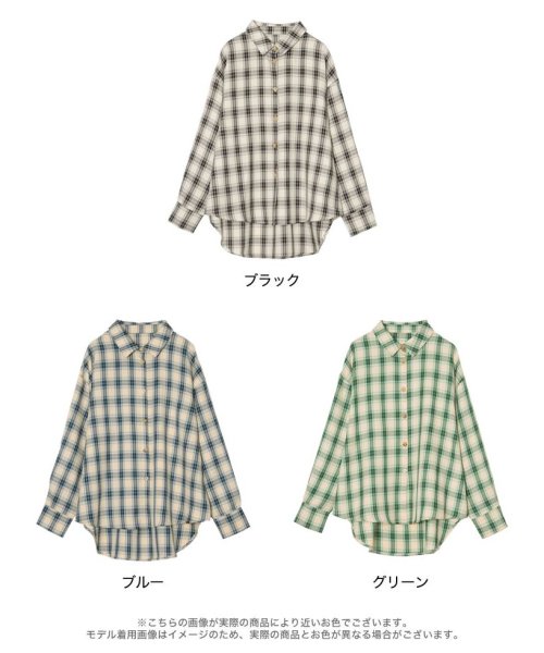 Re:EDIT(リエディ)/先染めチェック柄オーバーサイズシャツ/img15