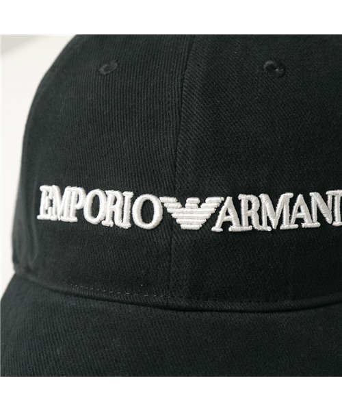 EMPORIO ARMANI(エンポリオアルマーニ)/【EMPORIO ARMANI(エンポリオアルマーニ)】ベースボールキャップ 627901 CC994 メンズ 立体ロゴ刺繍 ベロア 帽子 00020/BLAC/img05