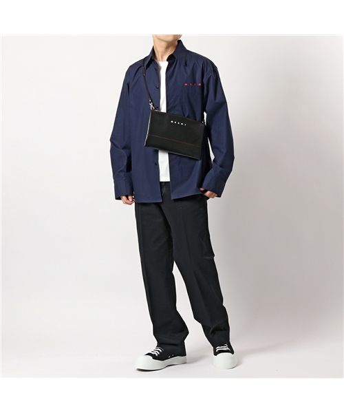 【MARNI(マルニ)】ショルダーバッグ SBMQ0044A0 P3572 TRIBECA メンズ PVC クラッチバッグ ロゴ 鞄 Z3O15