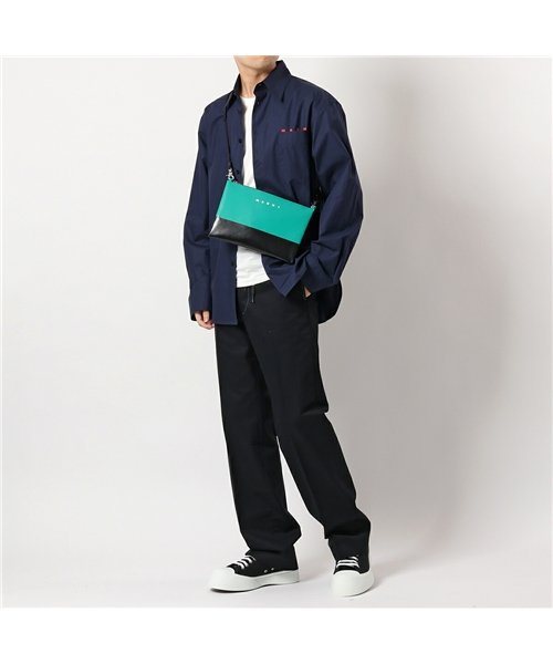 MARNI(マルニ)/【MARNI(マルニ)】ショルダーバッグ SBMQ0044A0 P3572 TRIBECA メンズ PVC バイカラー クラッチバッグ ロゴ 鞄 Z1R69/img01