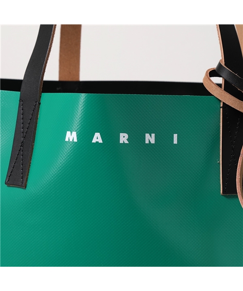【MARNI(マルニ)】トートバッグ SHMQ0000A3 P3572 メンズ PVC バイカラー TRIBECA バーチカル ショッピングバッグ 鞄  Z2O6