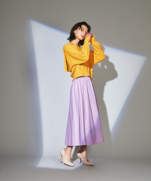 フェイクレザースカート 