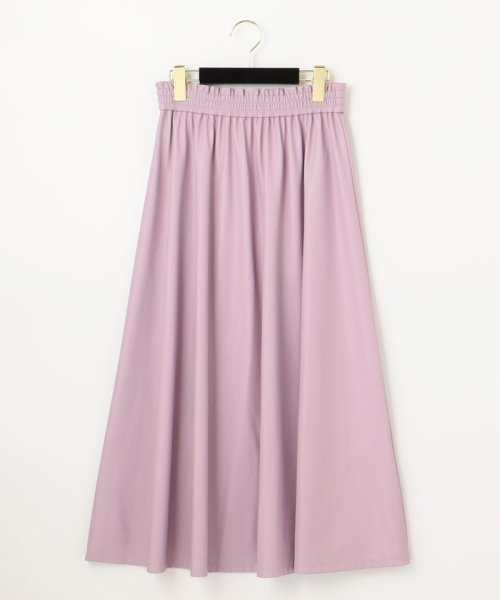 フェイクレザースカート 