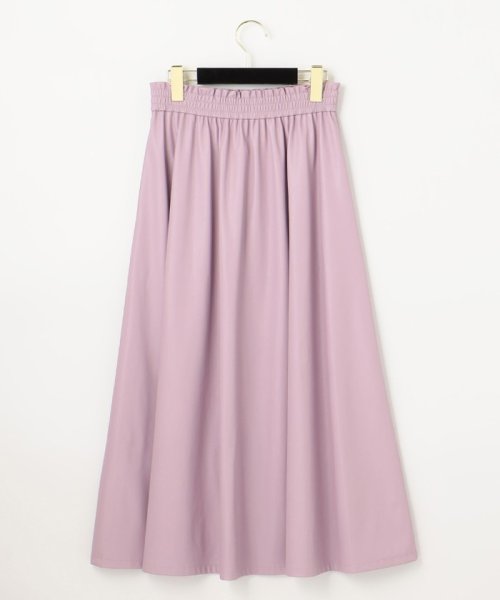 フェイクレザースカート 