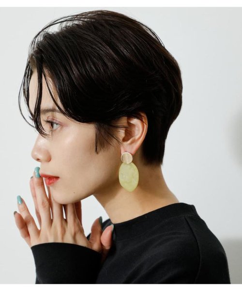 AZUL by moussy(アズールバイマウジー)/CIRCLE MARBLE PLATE EARRINGS/img12