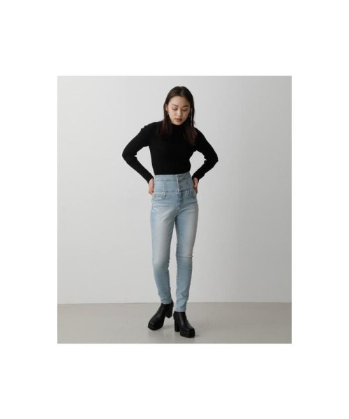 AZUL by moussy(アズールバイマウジー)/HI－WAIST BUTTON DENIM SKINNY２/img29