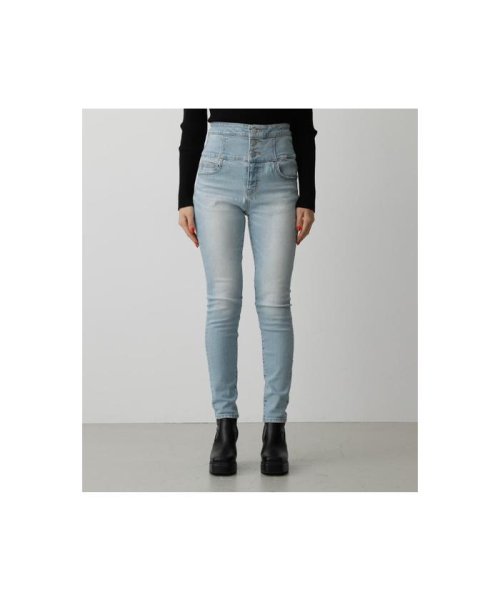 AZUL by moussy(アズールバイマウジー)/HI－WAIST BUTTON DENIM SKINNY２/img31