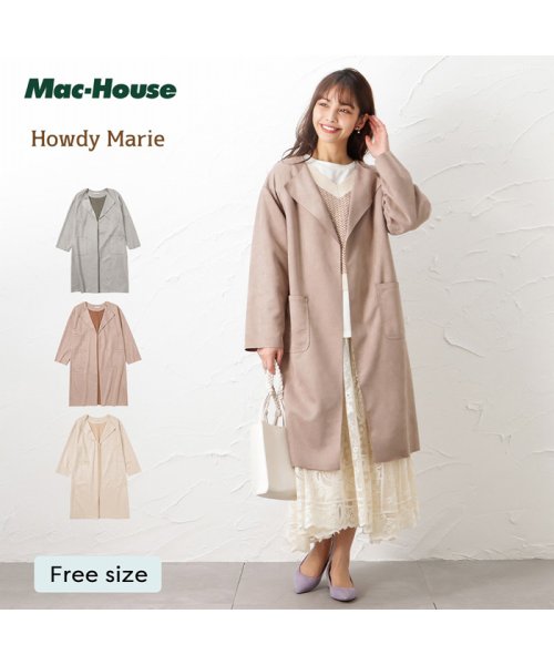 MAC HOUSE(women)(マックハウス（レディース）)/Howdy Marie ハウディーマリー ポンチ素材 スエードコート GL－1222406/img01