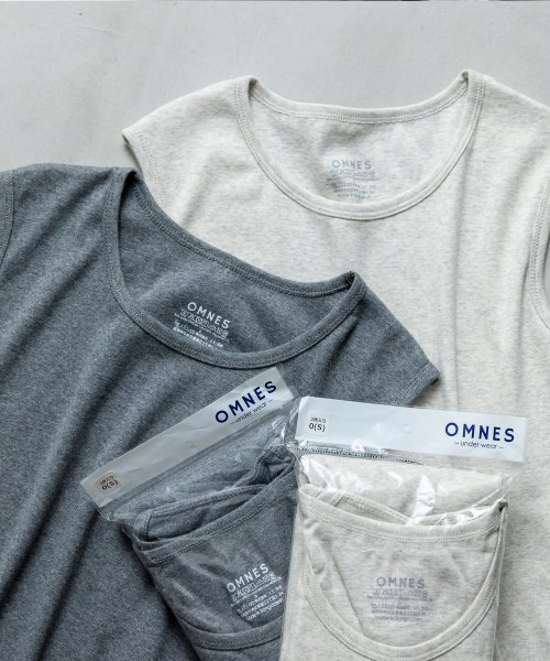 OMNES(オムネス)/【OMNES】フライスコットンタンクトップ アンダーウェア 2枚組/img02
