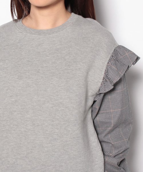 TRANS CONTINENTS WOMENS(トランスコンチネンツ（レディース）)/（CLU）17CLT305－H SWEATSHIRT WITH CONTRASR SLEEVES/img03