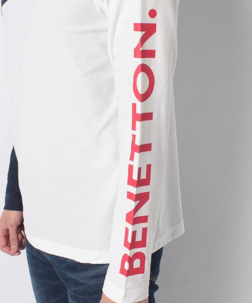 VacaSta Swimwear(men)(バケスタ　スイムウェア（メンズ）)/【BENETTON】ビヨンド天竺切替ロングＴシャツ/img04