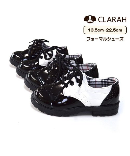 CLARAH　kids(クララキッズ)/キッズ 靴 フォーマルシューズ ウィングチップシューズ レースアップ エナメル ウイングチップ おしゃれ 子供 子供服/img01