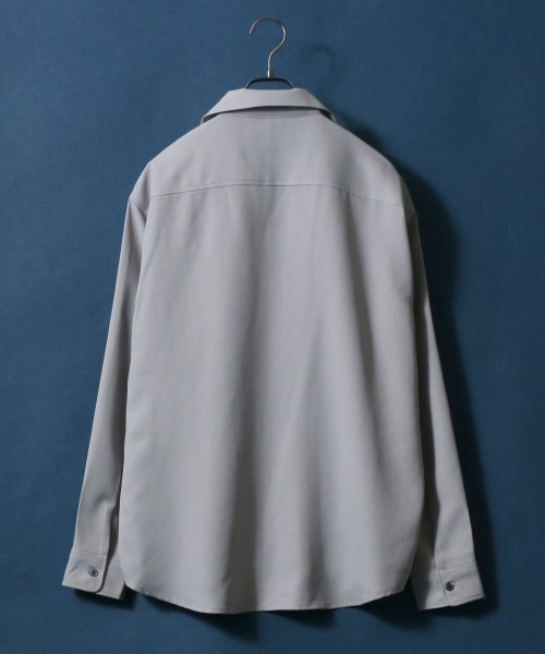 ANPAS(ANPAS)/【ANPAS】オーバーサイズ ツイル オープンカラーシャツ メンズ シャツ 長袖 開襟シャツ/img01
