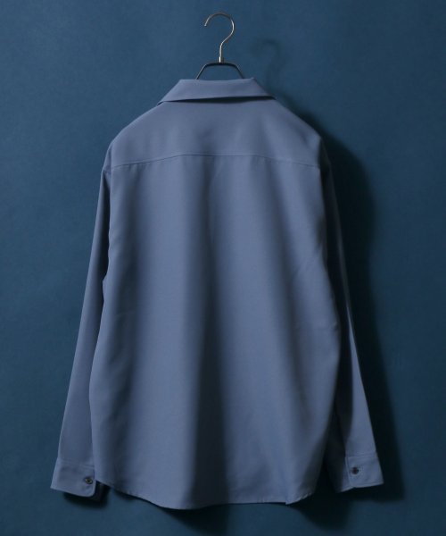 ANPAS(ANPAS)/【ANPAS】オーバーサイズ ツイル オープンカラーシャツ メンズ シャツ 長袖 開襟シャツ/img04