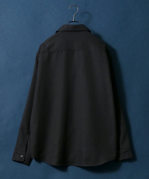 ANPAS(ANPAS)/【ANPAS】オーバーサイズ ツイル オープンカラーシャツ メンズ シャツ 長袖 開襟シャツ/img07