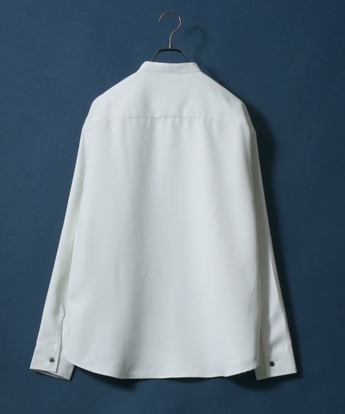 ANPAS(ANPAS)/【ANPAS】オーバーサイズ ツイル バンドカラーシャツ メンズ 長袖 シャツ 無地/img01