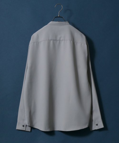 ANPAS(ANPAS)/【ANPAS】オーバーサイズ ツイル バンドカラーシャツ メンズ 長袖 シャツ 無地/img06