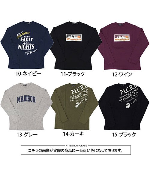 TopIsm(トップイズム)/メンズ ロングTシャツ カットソー 長袖 Tシャツ アメカジ カレッジロゴ ミリタリー ロゴ フォト プリント/img02