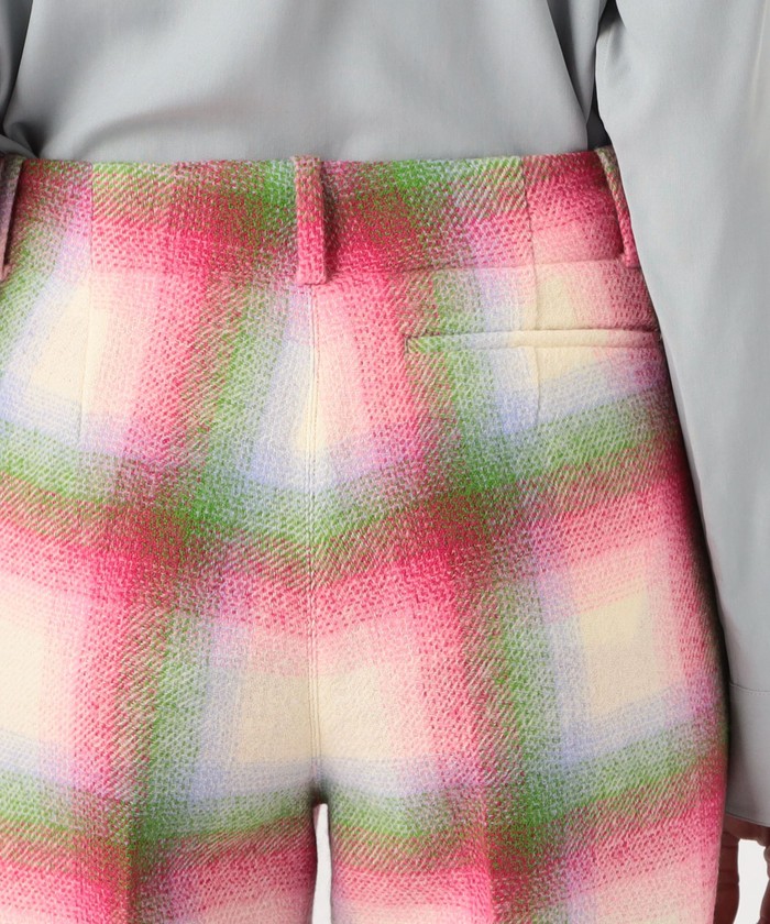 オリジナル販促 CABaN スプリングウール チェックフレアパンツ パンツ 【10万円で全身コーデ】トゥモローランドでデート服を選んでみた