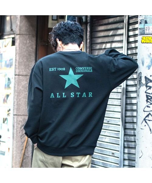 SB Select(エスビーセレクト)/CONVERSE カレッジロゴプリントクルーネック長袖ビッグトレーナー コンバース トレーナー メンズ   プリント カレッジロゴ スウェット スエット カジュ/img04