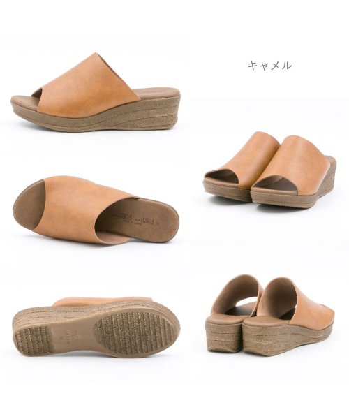 FOOT PLACE(フットプレイス)/レディース ミルキーミルキー milky milky カジュアル サンダル 厚底 つっかけ 日本製 IM－5350/img09