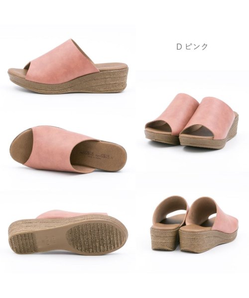 FOOT PLACE(フットプレイス)/レディース ミルキーミルキー milky milky カジュアル サンダル 厚底 つっかけ 日本製 IM－5350/img11