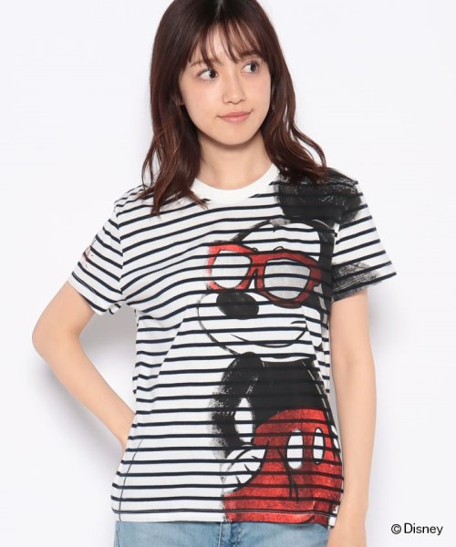 Desigual(デシグアル)/ミッキーマウス ボーダーTシャツ/img05