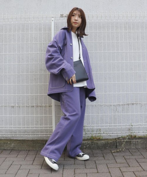 Purple & Yellow(パープル＆イエロー)/コットンツイルカバーオール/img18