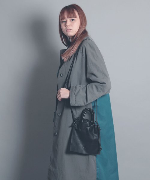 MAISON mou(メゾンムー)/【YArKA/ヤーカ】real leather drawstring shoulder bag [ddb]/リアルレザー巾着バッグ /img03