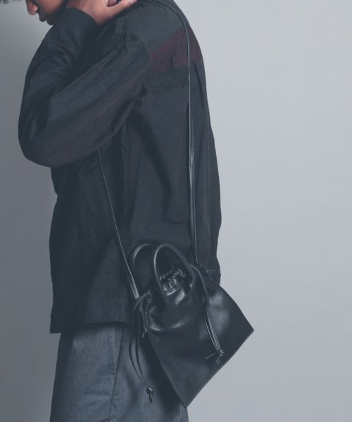 MAISON mou(メゾンムー)/【YArKA/ヤーカ】real leather drawstring shoulder bag [ddb]/リアルレザー巾着バッグ /img04
