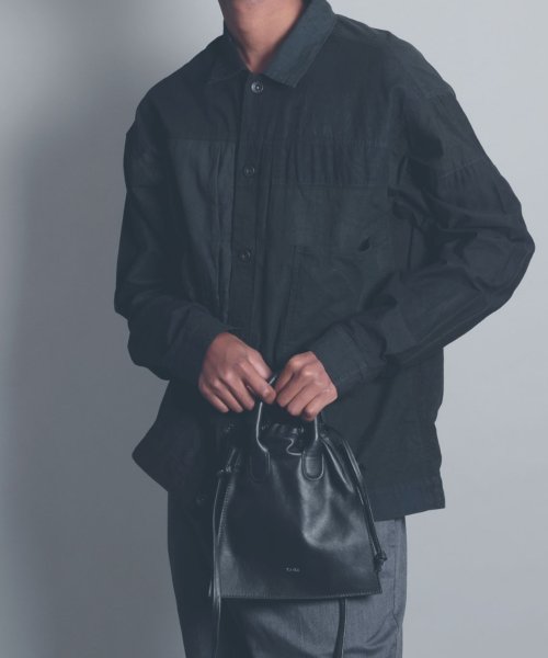 MAISON mou(メゾンムー)/【YArKA/ヤーカ】real leather drawstring shoulder bag [ddb]/リアルレザー巾着バッグ /img05