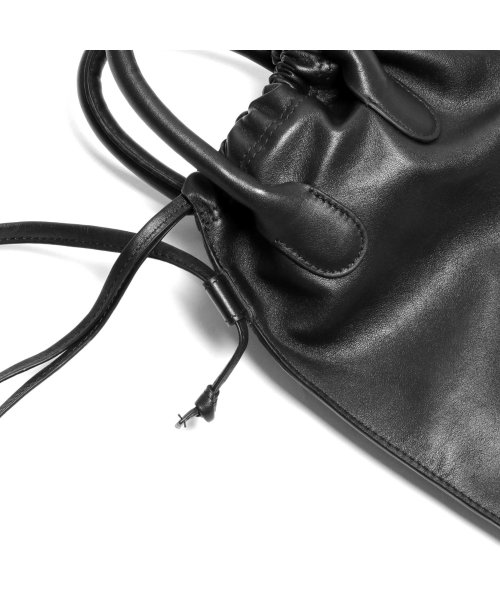 MAISON mou(メゾンムー)/【YArKA/ヤーカ】real leather drawstring shoulder bag [ddb]/リアルレザー巾着バッグ /img11