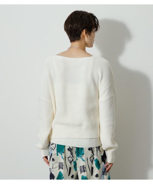 AZUL by moussy(アズールバイマウジー)/2WAY FRONT TWIST SET KNIT TOPS/img09