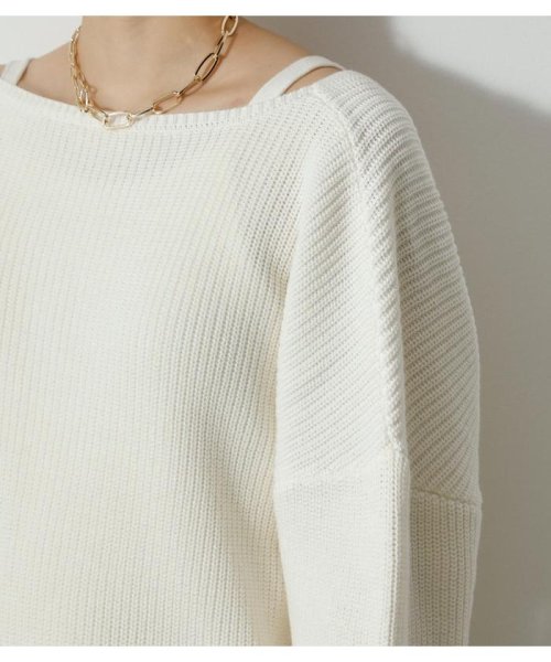 AZUL by moussy(アズールバイマウジー)/2WAY FRONT TWIST SET KNIT TOPS/img11