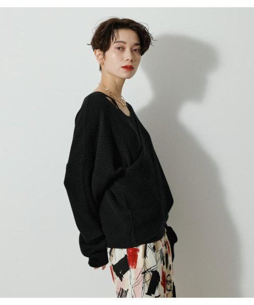 AZUL by moussy(アズールバイマウジー)/2WAY FRONT TWIST SET KNIT TOPS/img13