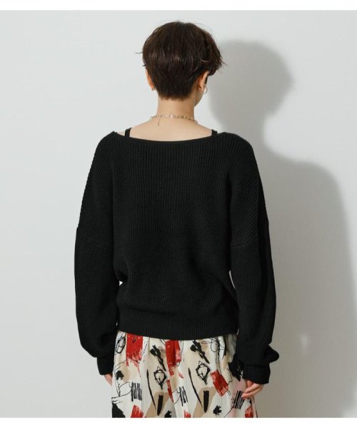 AZUL by moussy(アズールバイマウジー)/2WAY FRONT TWIST SET KNIT TOPS/img18