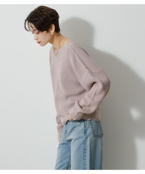 AZUL by moussy(アズールバイマウジー)/2WAY FRONT TWIST SET KNIT TOPS/img37