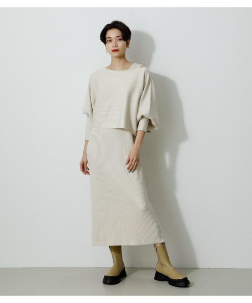 AZUL by moussy(アズールバイマウジー)/LAYERED SET KNIT ONEPIECE/img04
