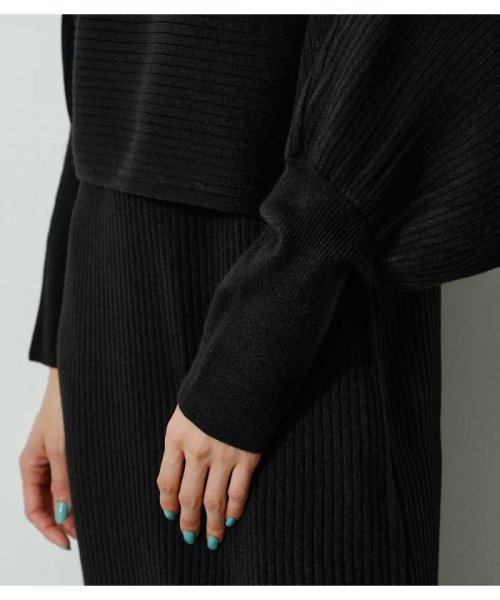 AZUL by moussy(アズールバイマウジー)/LAYERED SET KNIT ONEPIECE/img18