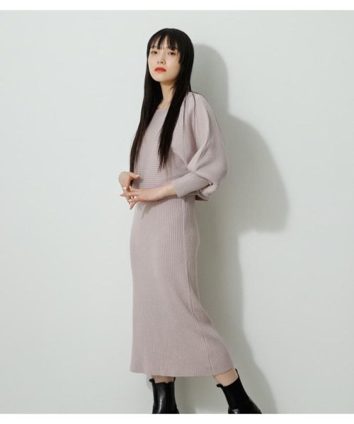 AZUL by moussy(アズールバイマウジー)/LAYERED SET KNIT ONEPIECE/img19