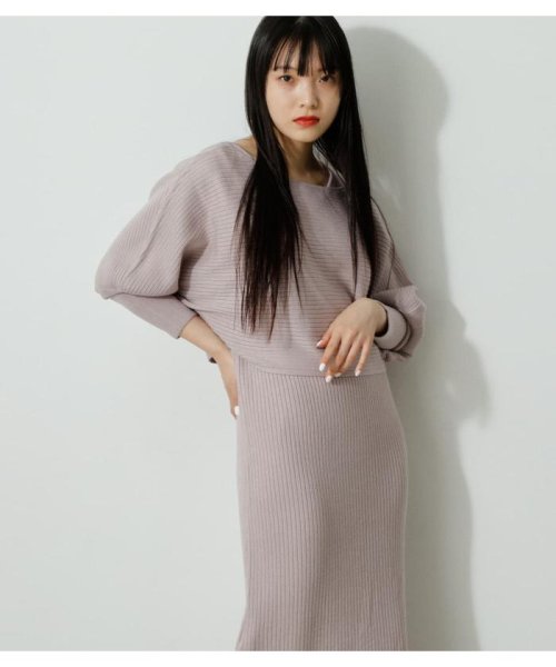 AZUL by moussy(アズールバイマウジー)/LAYERED SET KNIT ONEPIECE/img20