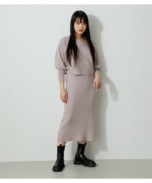 AZUL by moussy(アズールバイマウジー)/LAYERED SET KNIT ONEPIECE/img21