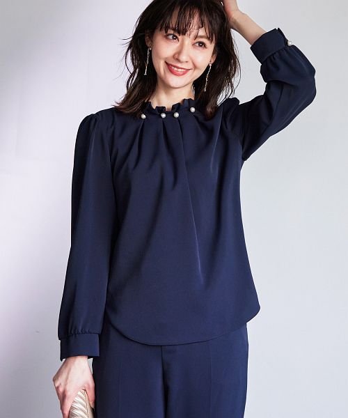 セレモニースーツ セットアップ レディース パール タック パンツ ドレス スーツ 大きいサイズ 入園式 卒園式 入学式 卒業式 ママ 母 服 セットアップ 同 D1421522606(10940円)