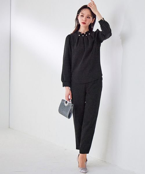 セレモニースーツ セットアップ レディース パール タック パンツ ドレス スーツ 大きいサイズ 入園式 卒園式 入学式 卒業式 ママ 母 服 セットアップ 同 D1421522606(10940円)