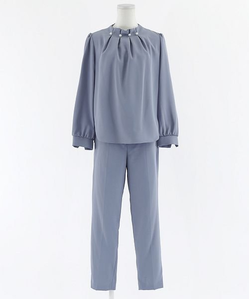 セレモニースーツ セットアップ レディース パール タック パンツ ドレス スーツ 大きいサイズ 入園式 卒園式 入学式 卒業式 ママ 母 服 セットアップ 同 D1421522606(10940円)